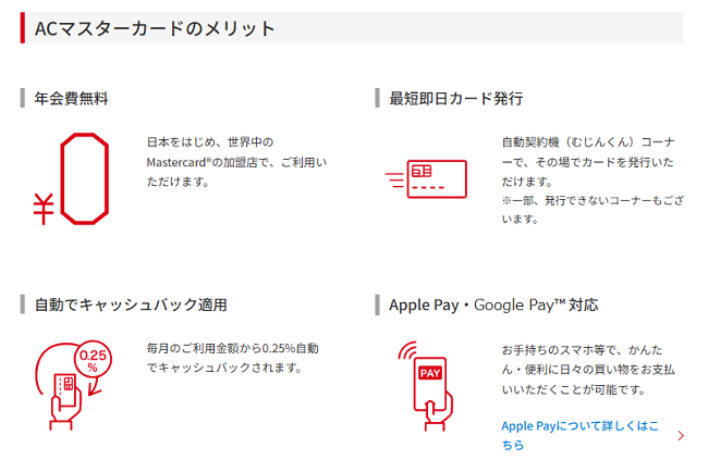 ACマスターカードの基本情報