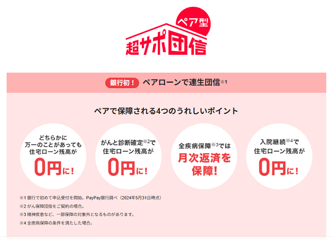 PayPay銀行住宅ローン ペア団信