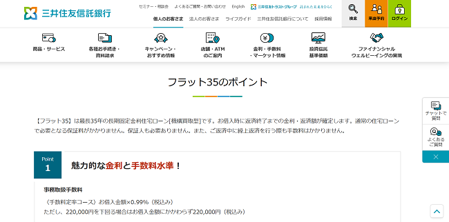 三井住友信託銀行住宅ローン「フラット35」