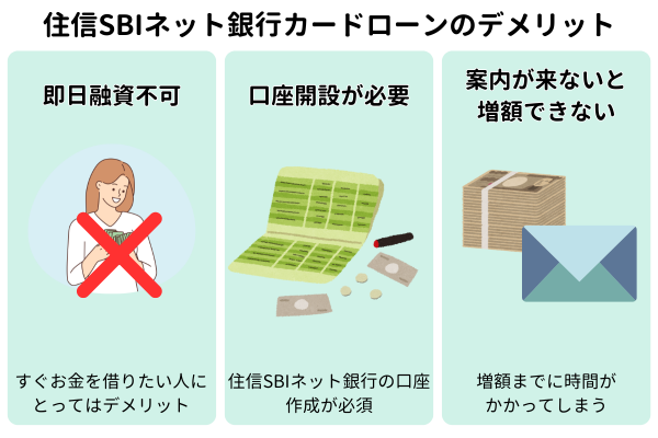 住信SBIネット銀行カードローンのデメリット
