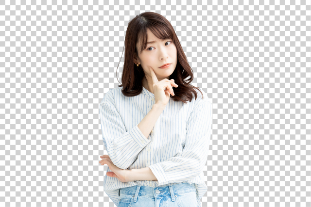 考える